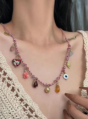 复古吊坠重工多元素可调节少女