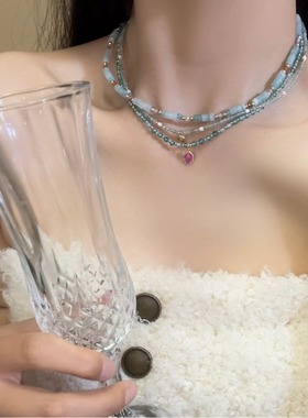 天然项链ins多巴胺锁骨链女