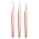 芳龄粉色暗疮针细胞夹不锈钢超尖细挑痘痘针挤痘镊子粉刺夹黑头针
