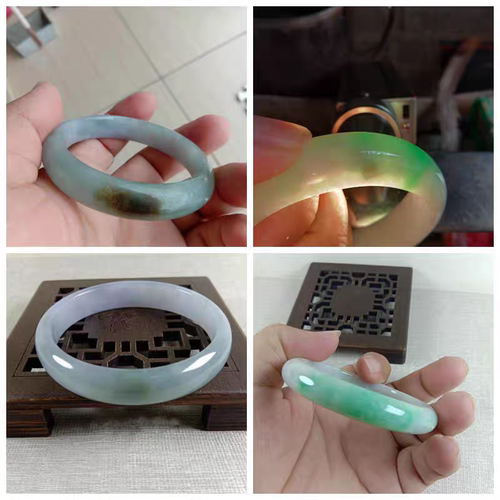 翡翠玉石手镯精工加工定制抛光翻新扩圈改窄薄修复雕刻玉石代加工