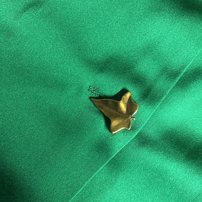 【艺森】枫叶古铜色金属纽扣小香