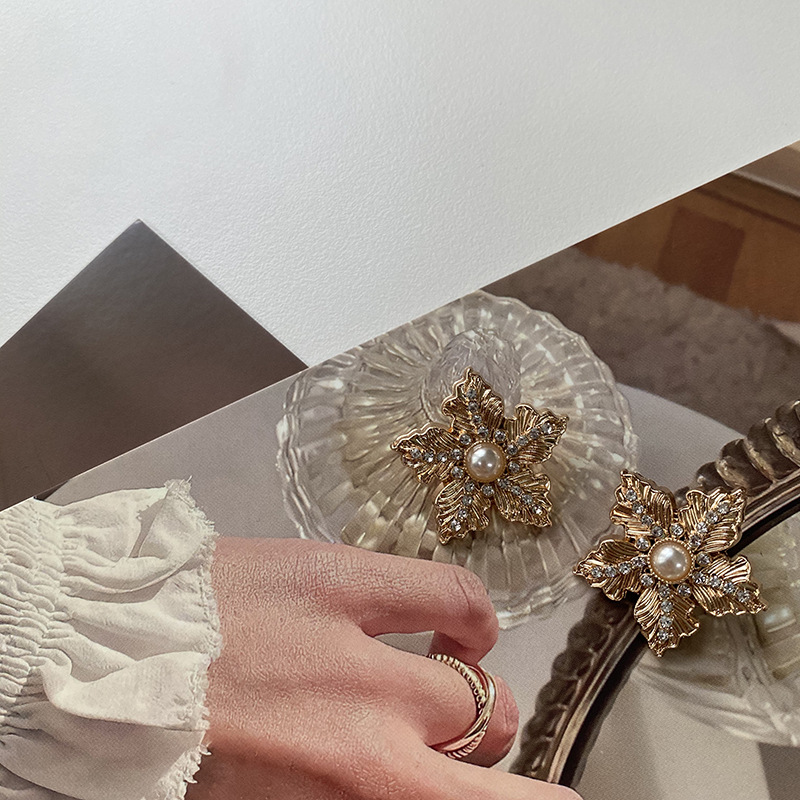 艺森ESSTUDIO雪花镶钻纽扣毛呢扣