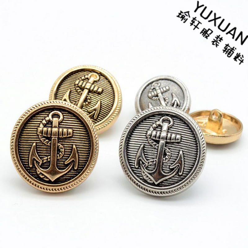 厂地货源纽扣男女装金属圆形复古