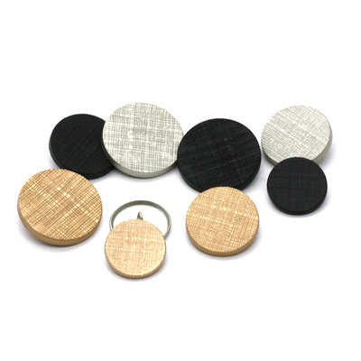 厂地货源金属圆形小方格纽扣开衫