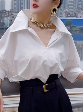 名媛风时尚两件套2026春季新款气质时尚百搭显瘦纯色衬衫高腰裤女