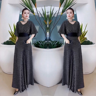 时尚御姐阔腿裤套装2026夏季新款女装名媛气质洋气减龄时尚两件套