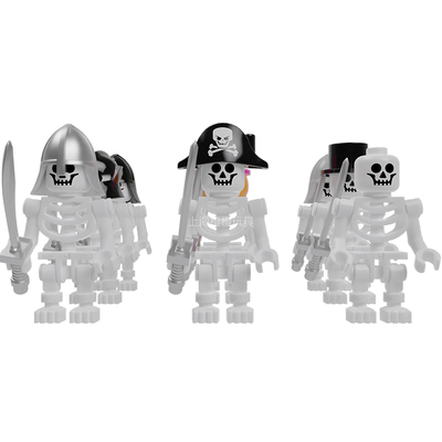 LEGO乐高白色骷髅人仔MOC