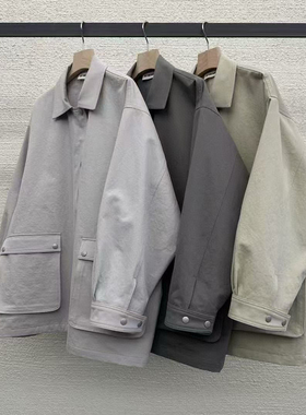 at the bagel韩国东大门女单排扣口袋翻领风衣外套