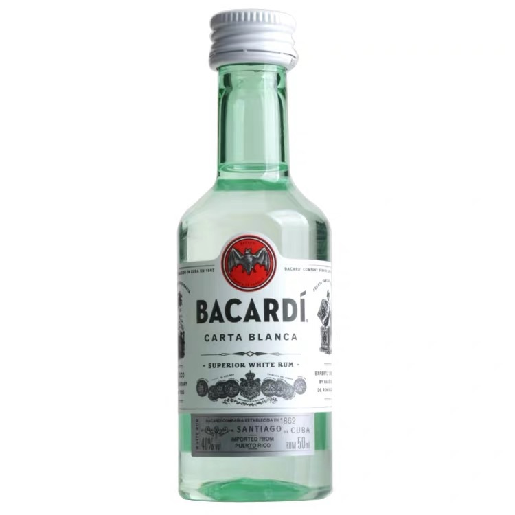 百加得白朗姆酒50ml芝士蛋糕 提拉米苏原料家用烘焙调味酒原装