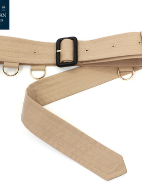 风衣腰带真皮扣绑带布系带装饰针扣配件腰部束带纯色有孔棉质女