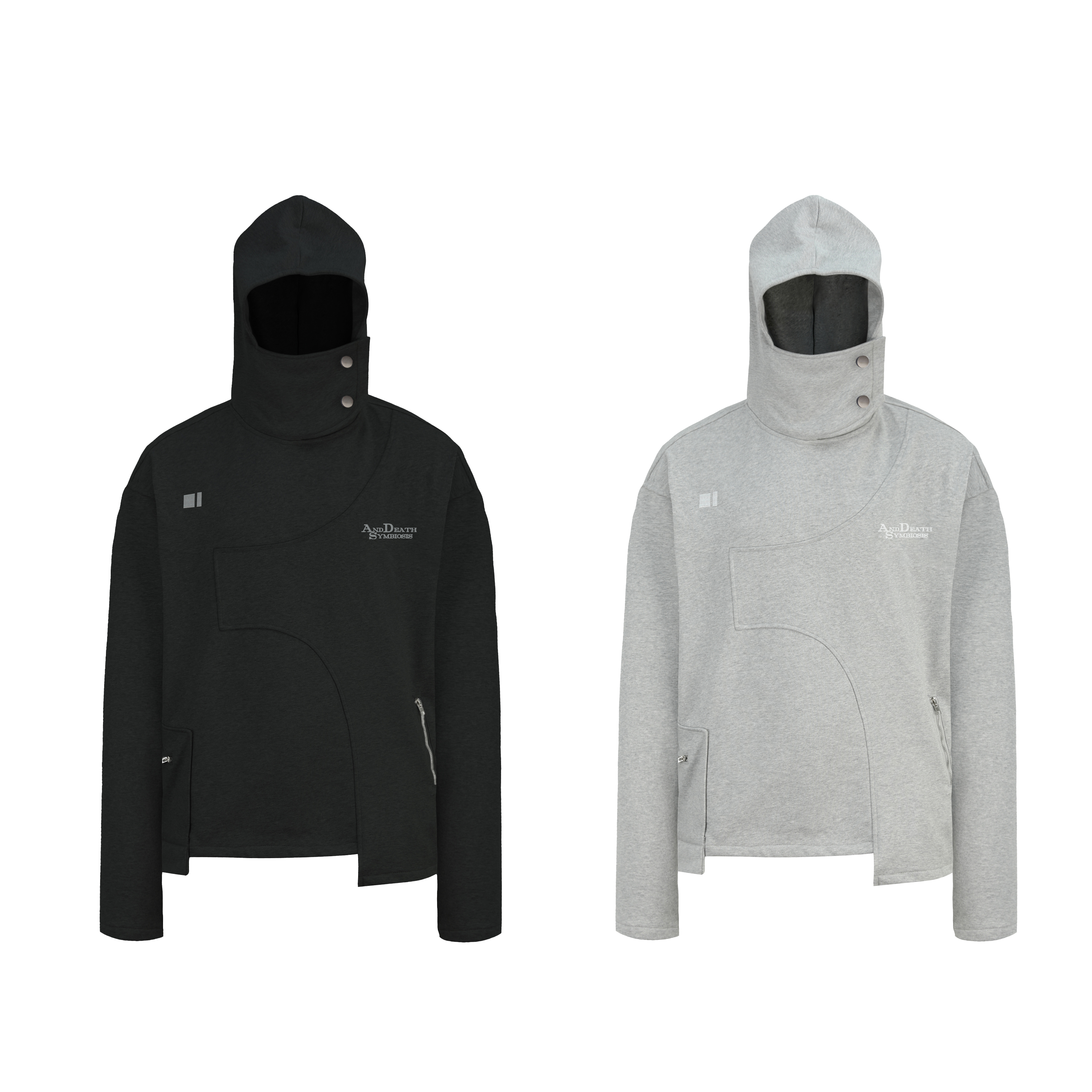 BEVAN UP丨Deconstructed Hoodie*解构剪裁立领500G重磅连帽卫衣 男装 卫衣 原图主图