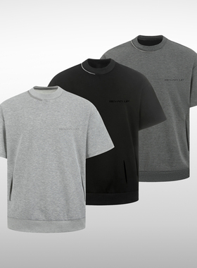 BEVAN UP ZIPPER TEE * 太空棉270G冰感T恤 Roboli环形拉链