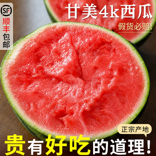 实惠！果肉紧实的甘美4K西瓜顺丰