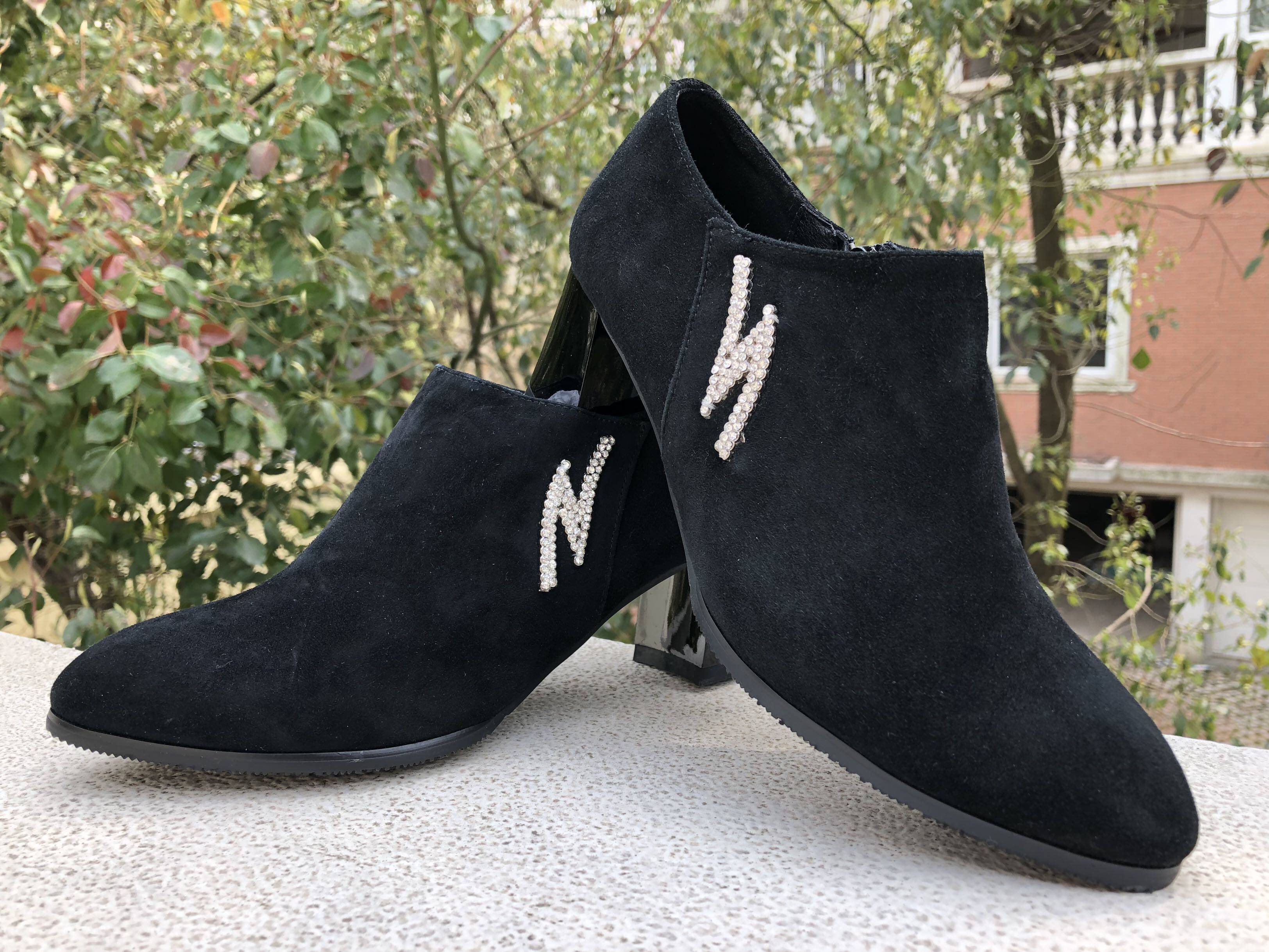 好人缘春秋真皮女鞋中跟皮鞋工作单鞋深口时尚低帮鞋