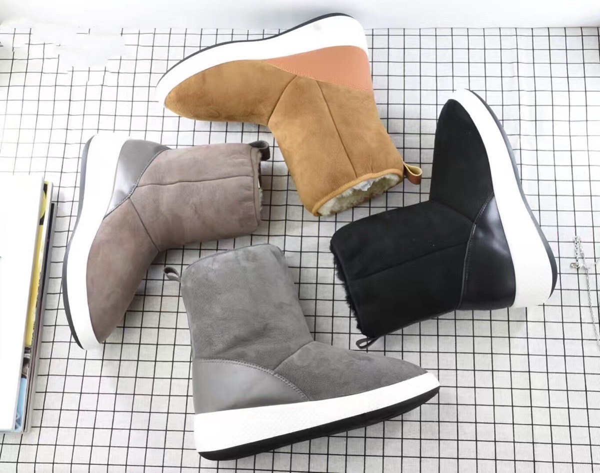 中筒防水防滑防滑羊毛棉靴