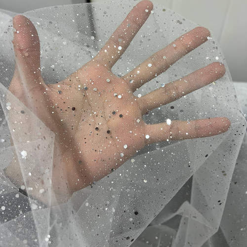 婚礼舞台背景香槟烫金亮片网纱