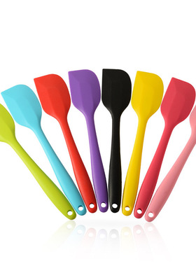 SGS认证 耐高温一体硅胶刮刀 大号牛油刮 搅拌 蓝色红色 专业烘焙