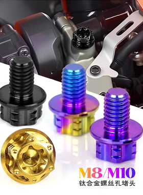 适用凯旋 三叉戟 660 765R speed 400 X 改装钛合金后视镜堵头