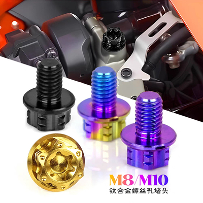 适用凯旋 三叉戟 660 765R speed 400 X 改装钛合金后视镜堵头