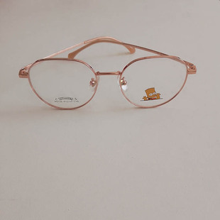 超轻TITANIUM钛眼镜框女配镜片近视镜平光镜51全框金色眼镜架5133