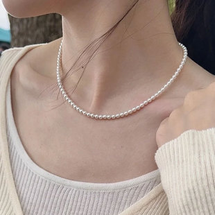 小米珠珍珠项链2026新款爆款高级感锁骨链轻奢小众叠戴颈链女夏季