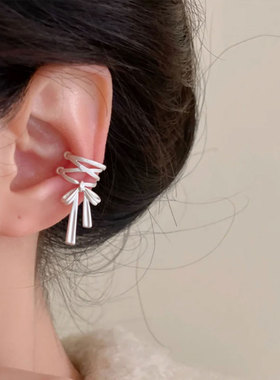 芭蕾风蝴蝶结耳夹耳骨夹无耳洞女新款高级感耳钉耳环轻奢小众耳饰