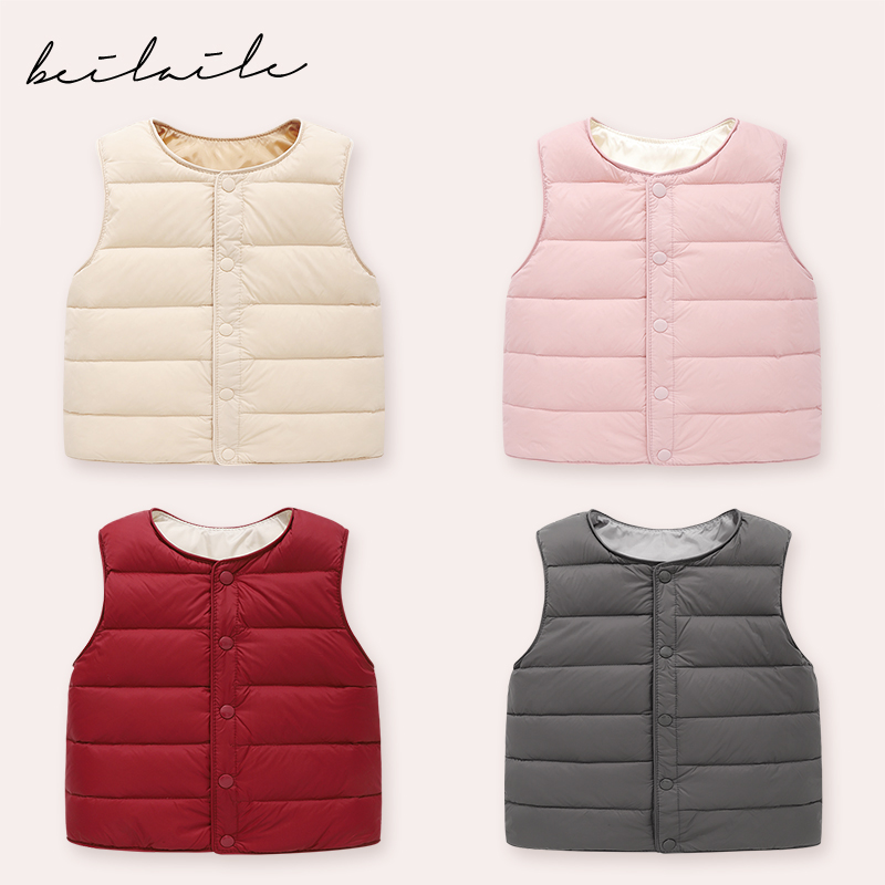 【羽绒马甲】婴儿童上衣服宝宝羽绒秋冬马甲外穿保暖轻薄 ZJ