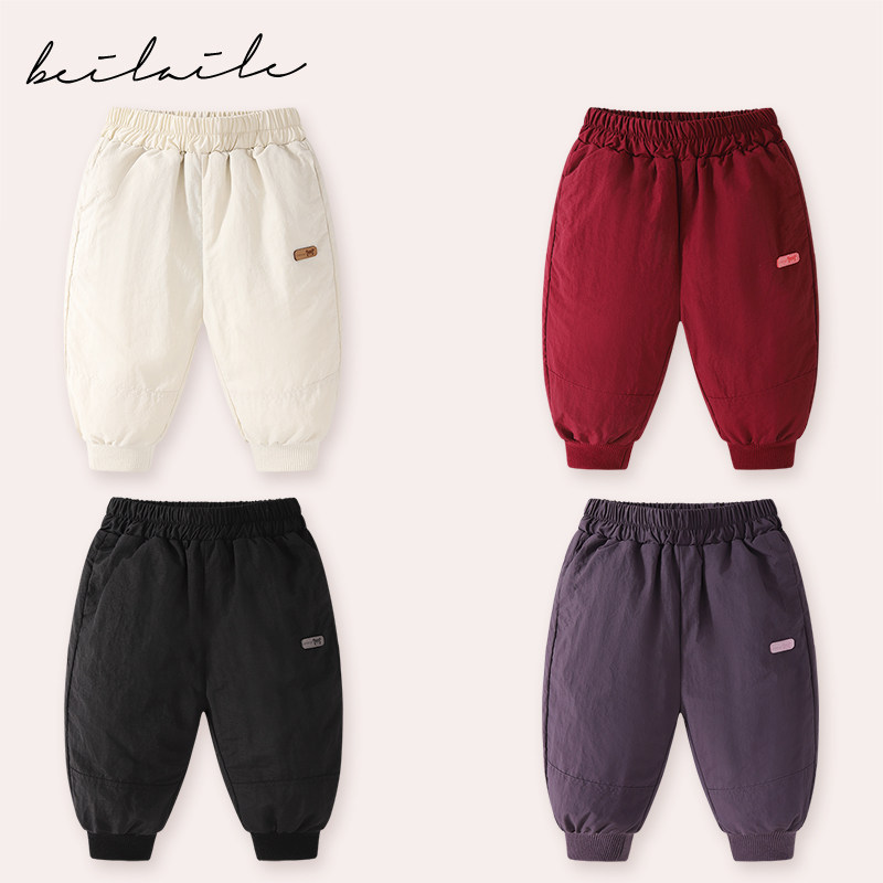 【三防石墨烯羽绒裤 小乐妈咪】婴儿童汉服连体衣服宝宝羽绒冬裤