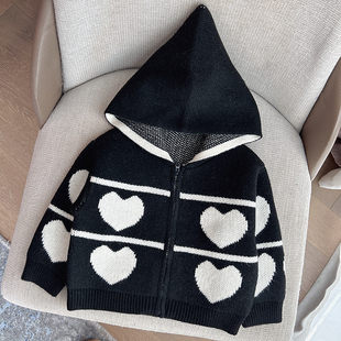 【带帽毛衣针织衫】秋冬款打底衫婴儿冬季男女童上衣宝宝衣服K15