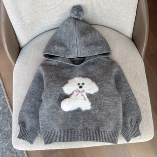 【带帽毛衣针织衫】秋冬款打底衫婴儿冬季男女童上衣宝宝衣服J25