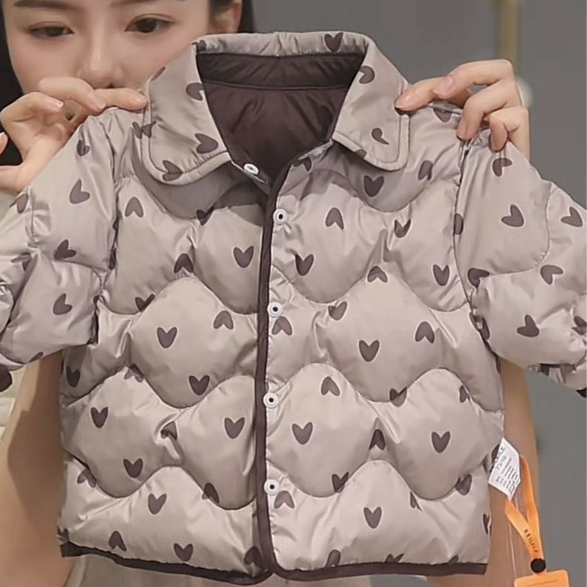 蓓莱乐短款轻薄女白鸭绒