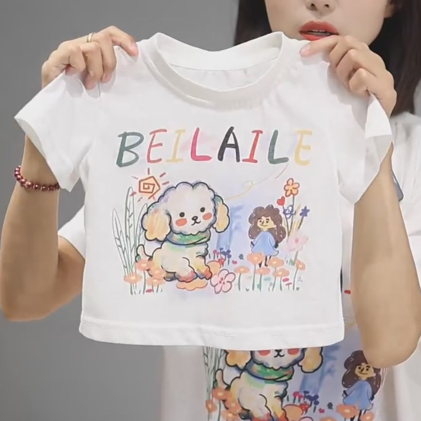 【亲子卡通短袖T 小乐妈咪】婴儿装男女童短袖T恤夏装宝宝夏季D18,童装/婴儿装/亲子装,其它,淘宝优惠券,粉丝福利购,淘宝优惠卷