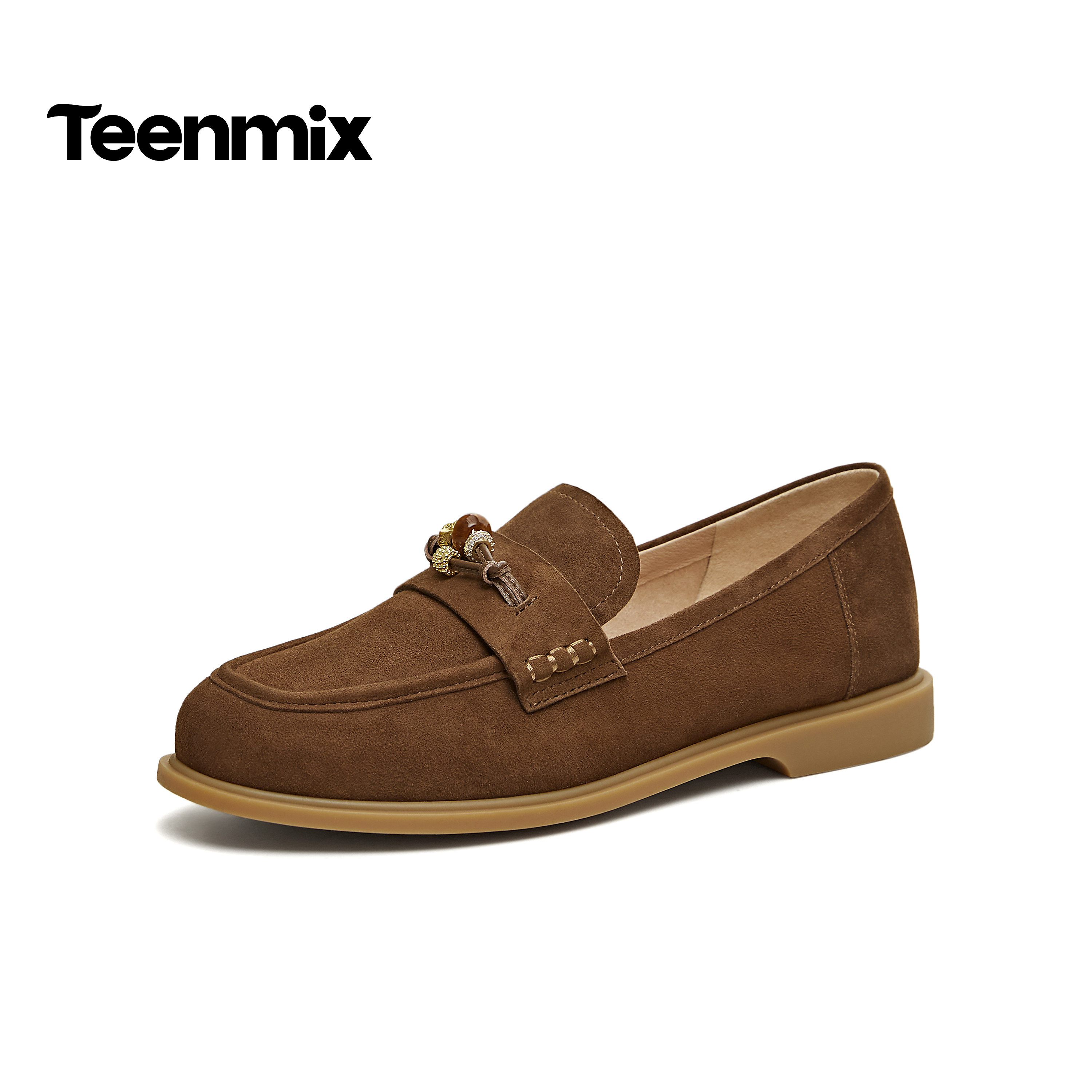 天美意老钱风休闲平底乐福鞋女一脚蹬复古单鞋2026春新款6ZM06AA6,女鞋,乐福鞋（豆豆鞋）,淘宝优惠券,粉丝福利购,淘宝优惠卷