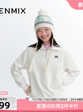 天美意休闲POLO衫女套头卫衣运动上衣冬季新款商场同款FSA19DT5