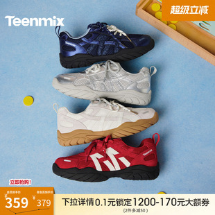 天美意双鞋 女运动鞋 2026春新款 BM471AM6 带复古红色软底阿甘德训鞋