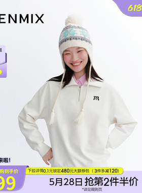 天美意休闲POLO衫女套头卫衣运动上衣冬季新款商场同款FSA19DT5
