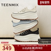 新款 天美意厚底增高小白鞋 KJ008BM5 休闲鞋 夏季 帆布鞋 女运动板鞋