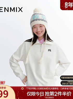 天美意休闲POLO衫女套头卫衣运动上衣2025冬新款商场同款FSA19DT5