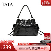 小方包时尚 TATA他她女包2026春季 商场同款 百搭包包水桶包X3535AX6