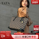 TATA他她复古老花托特包女包包通勤大包单肩包春季 新款 X3355DX4