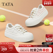 厚底板鞋 TATA他她小白鞋 CT702CM5 时尚 休闲厚底女鞋 2025冬季 新款