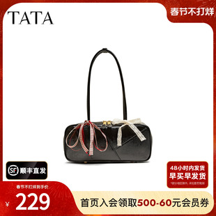 TATA他她波士顿包小巧腋下包单肩包女情人节小方包新款LB233BX5