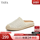 女鞋 平底外穿包头拖鞋 春季 TATA他她小香风气质渔夫鞋 新款 CT602AH5