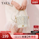 新款 TATA他她法式 斜挎水桶包女士包包气质通勤手提包春季 X3405AX5