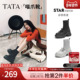 孙乐言同款 TATA他她喵爪靴子女袜靴厚底瘦瘦弹力短筒靴CEG08DZ5