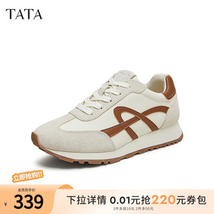 女鞋 商场同款 Tata他她休闲厚底阿甘鞋 运动鞋 7OOA6CM4 2024秋季 新款