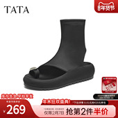 2025年新款 百搭休闲鞋 凉靴厚底时尚 TATA他她女鞋 凉鞋 子CUE01BB5