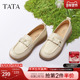 女一脚蹬小皮鞋 女软底单鞋 春季 TATA他她白色乐福鞋 新款 7A425AA5