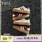 春季 复古板鞋 新款 休闲鞋 子 自由符号厚底阿甘德训鞋 TATA他她女鞋