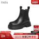 鞋 TATA他她厚底英伦切尔西靴女靴子烟筒靴短靴冬季 新款 子CYQ01DD4